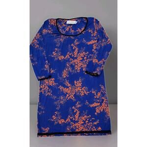 T‎ Bags Los Angeles Dress Womens Size S Draped Stretch 3/4 Sleeve Floral